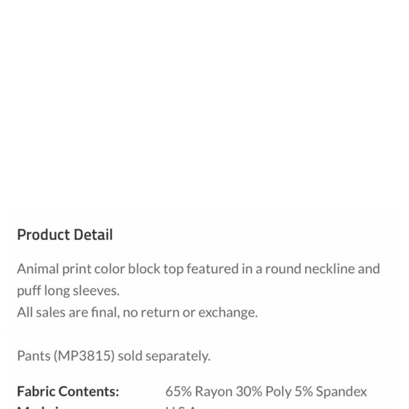 ANIMAL PRINTED LOUNGEWEAR SET NWT - Picture 10 of 11